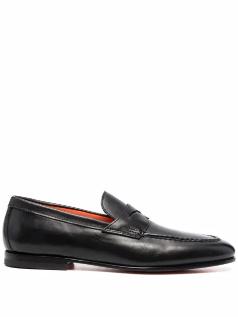 Santoni mocasines penny de gamuza