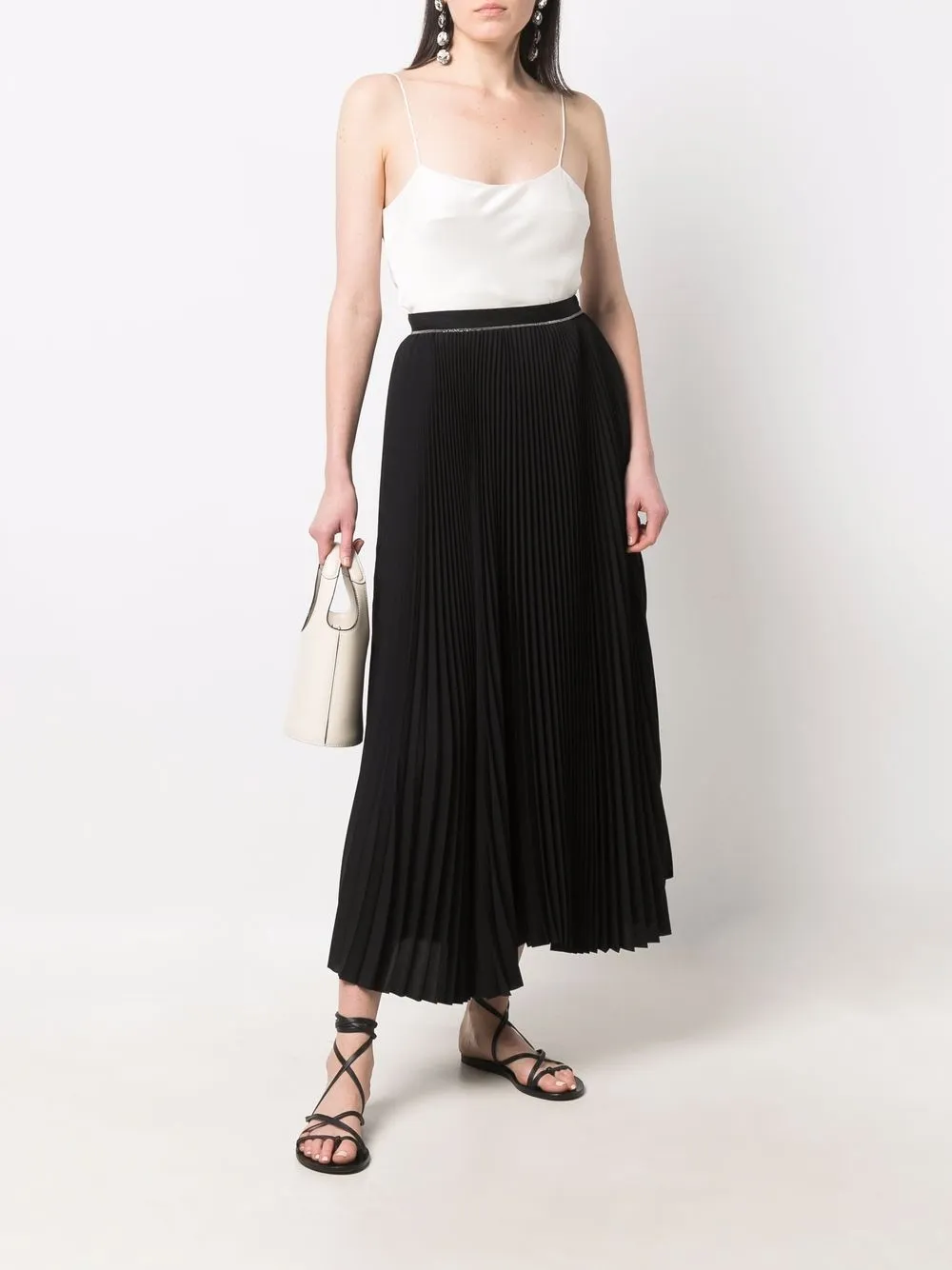 Fabiana Filippi High waist plooirok - Zwart