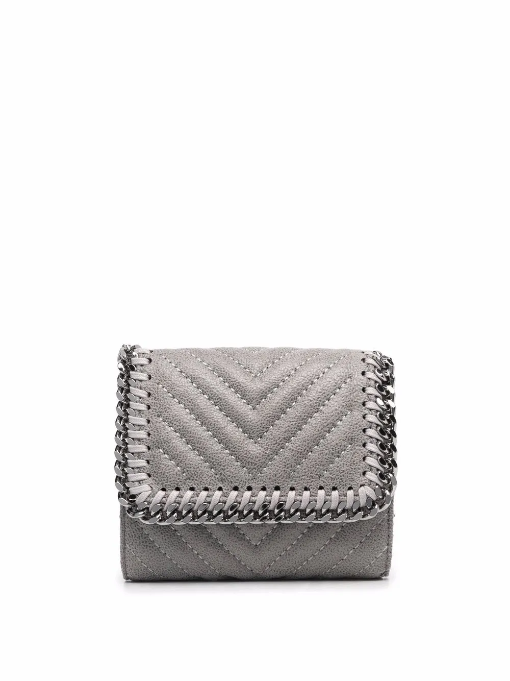 

Stella McCartney Falabella chain link-trim cardholder - Grey