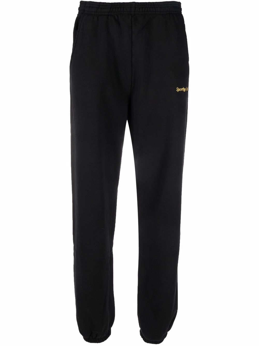 фото Sporty & rich logo-embroidered track trousers