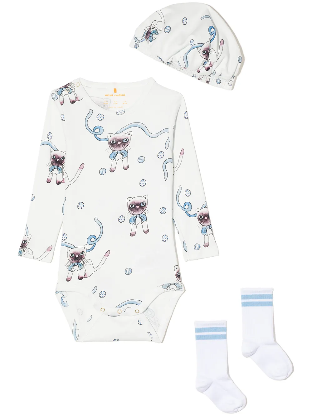 

Mini Rodini set de romper con dibujo estampado - Blanco