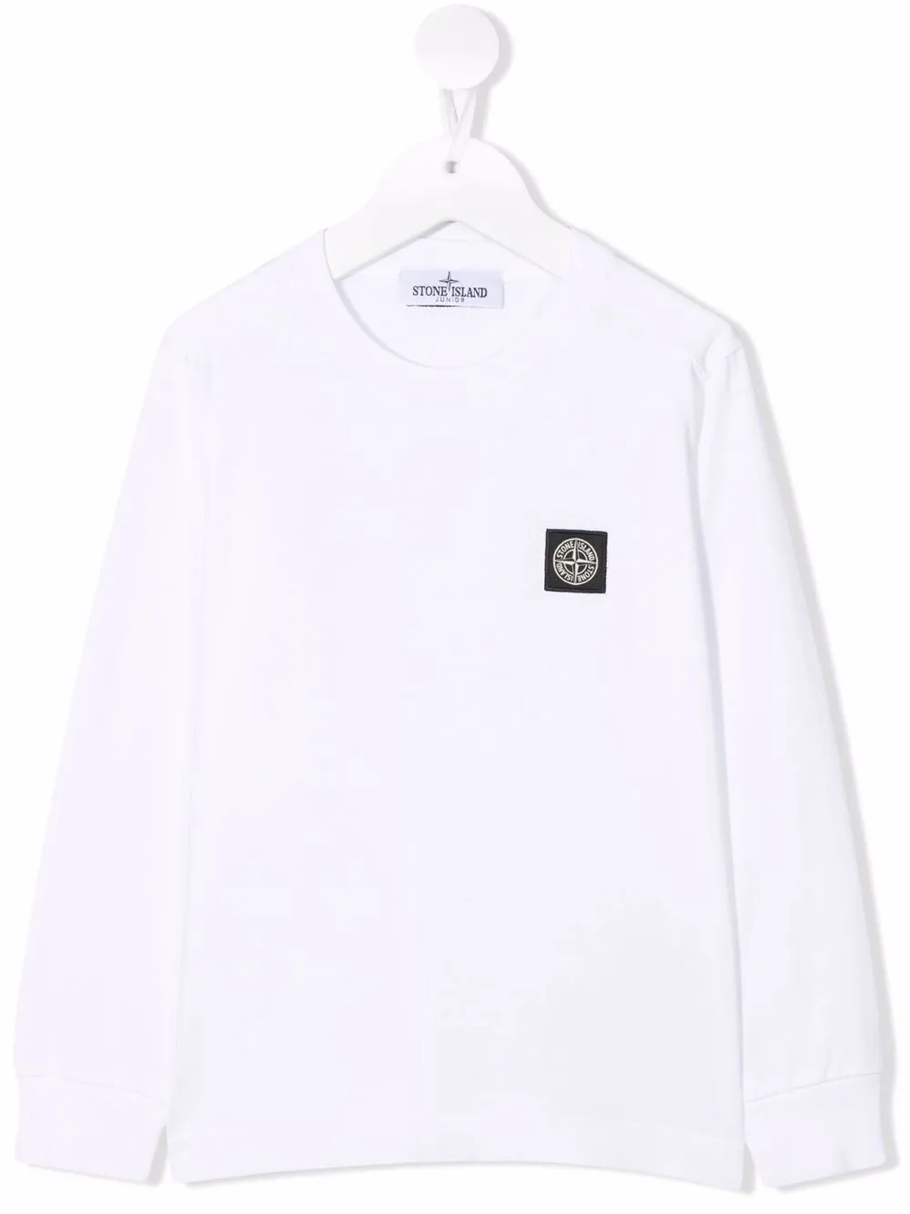 

Stone Island Junior playera con parche del logo - Blanco