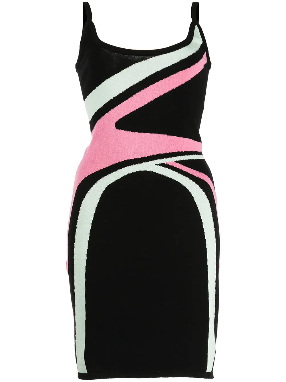 

Victor Glemaud colour-block knitted dress - Black
