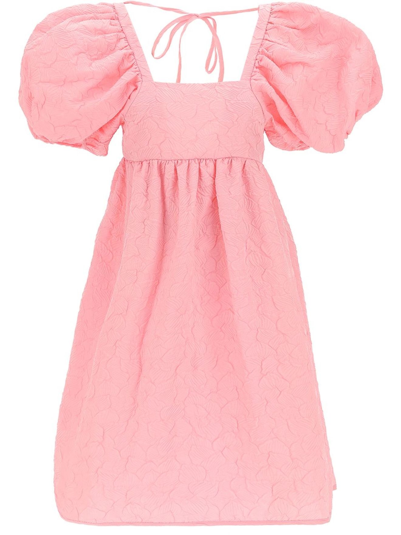 Cecilie Bahnsen puff-sleeve flared dress pink | MODES