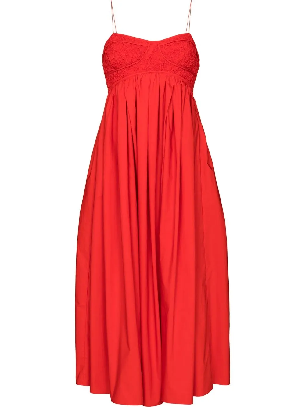 

Cecilie Bahnsen vestido midi Heather - Rojo