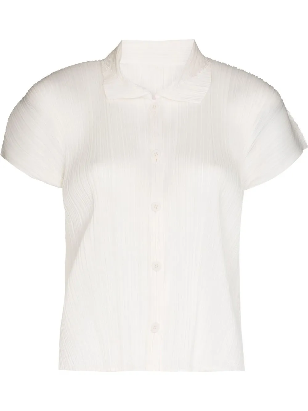 

Pleats Please Issey Miyake May plissé-effect short-sleeve shirt - Neutrals