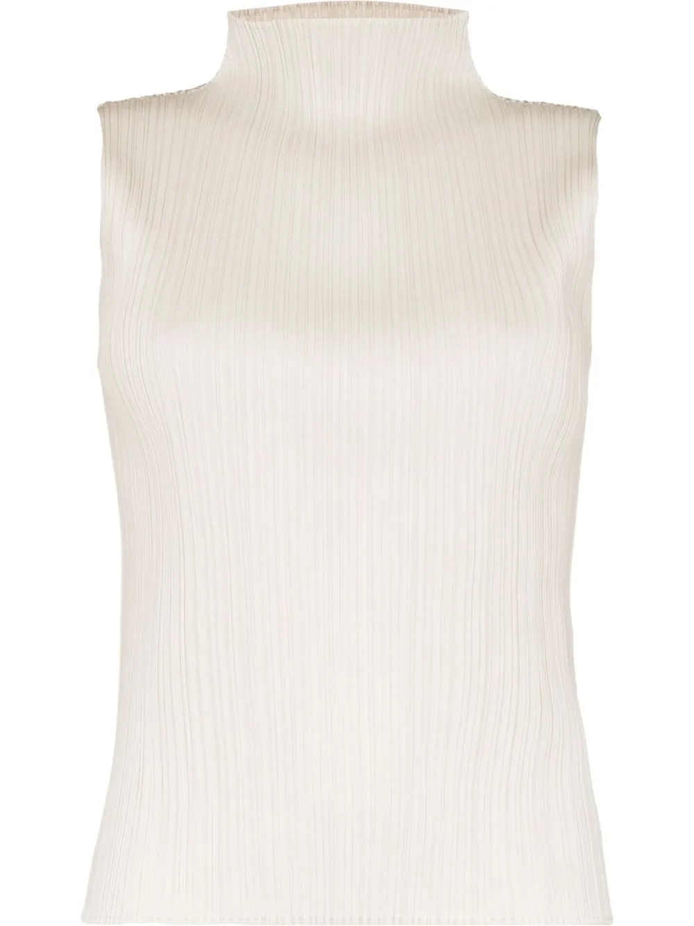 

Pleats Please Issey Miyake pleated sleeveless top - Neutrals