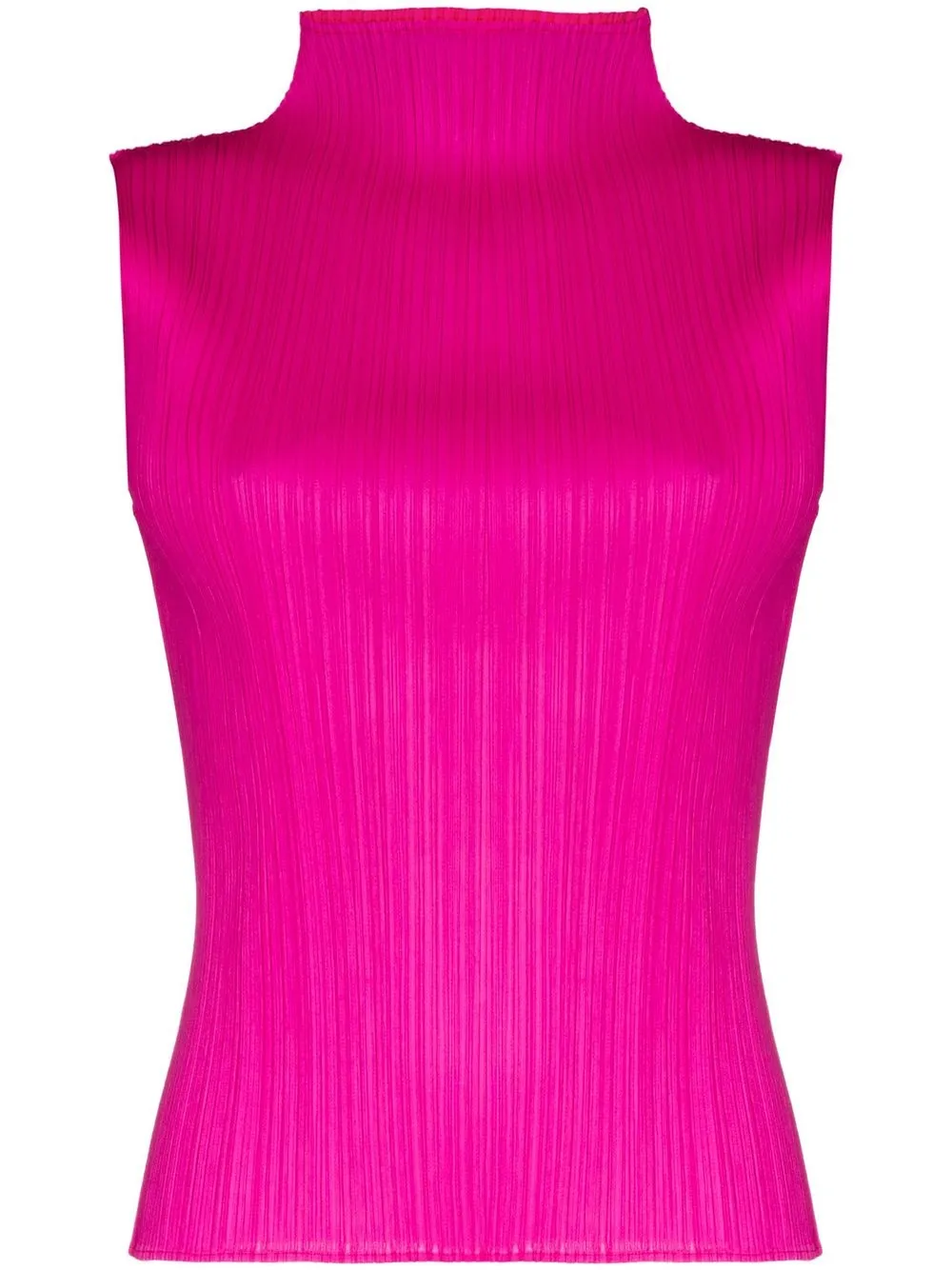 

Pleats Please Issey Miyake top sin mangas plisado - Rosado
