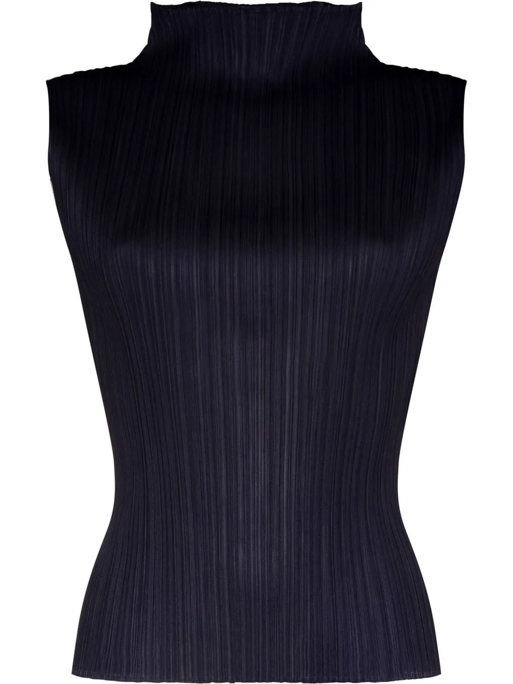 

Pleats Please Issey Miyake top sin mangas plisado - Azul