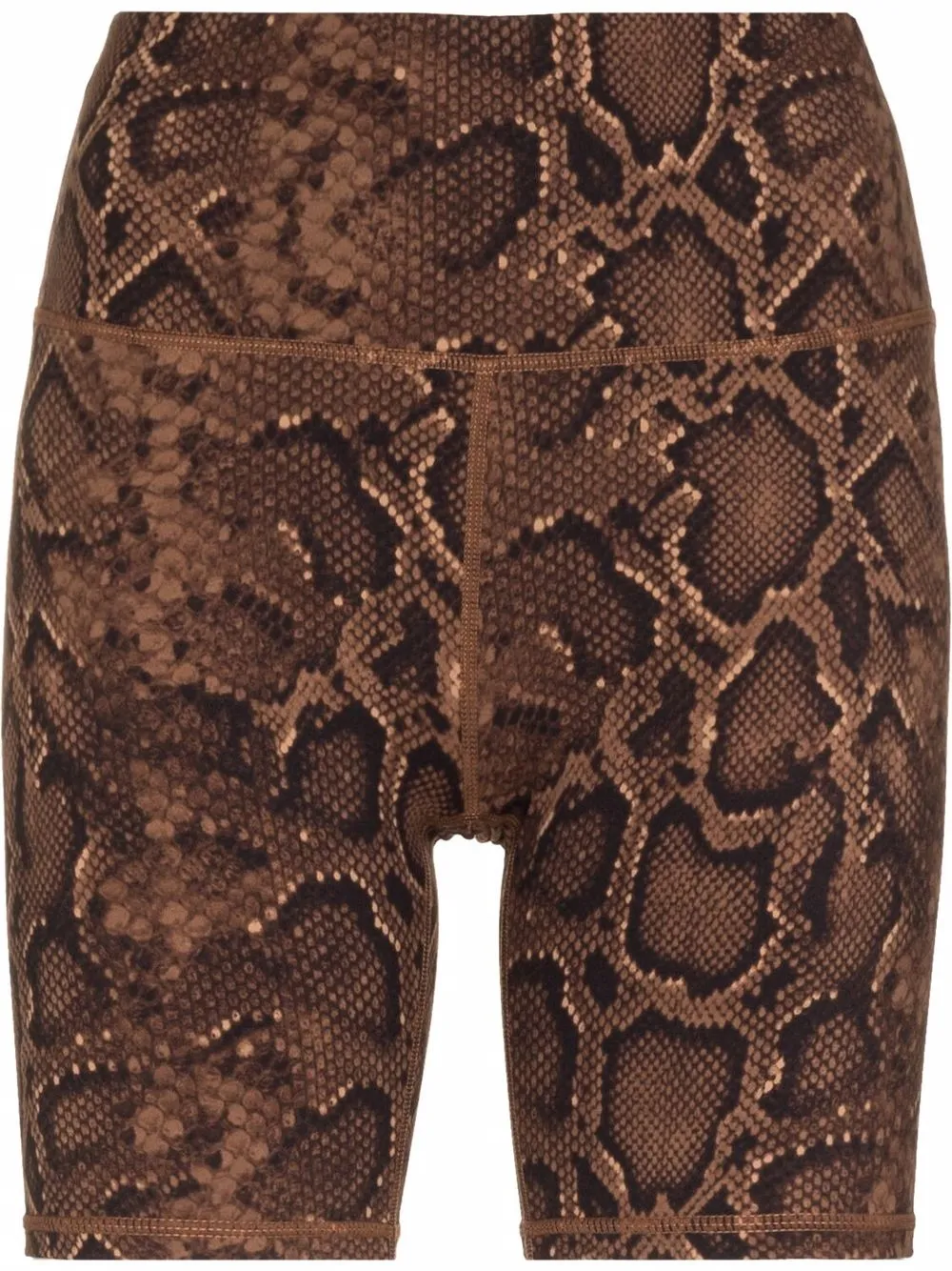 

Varley Let's Go 7 snakeskin-print shorts - Brown