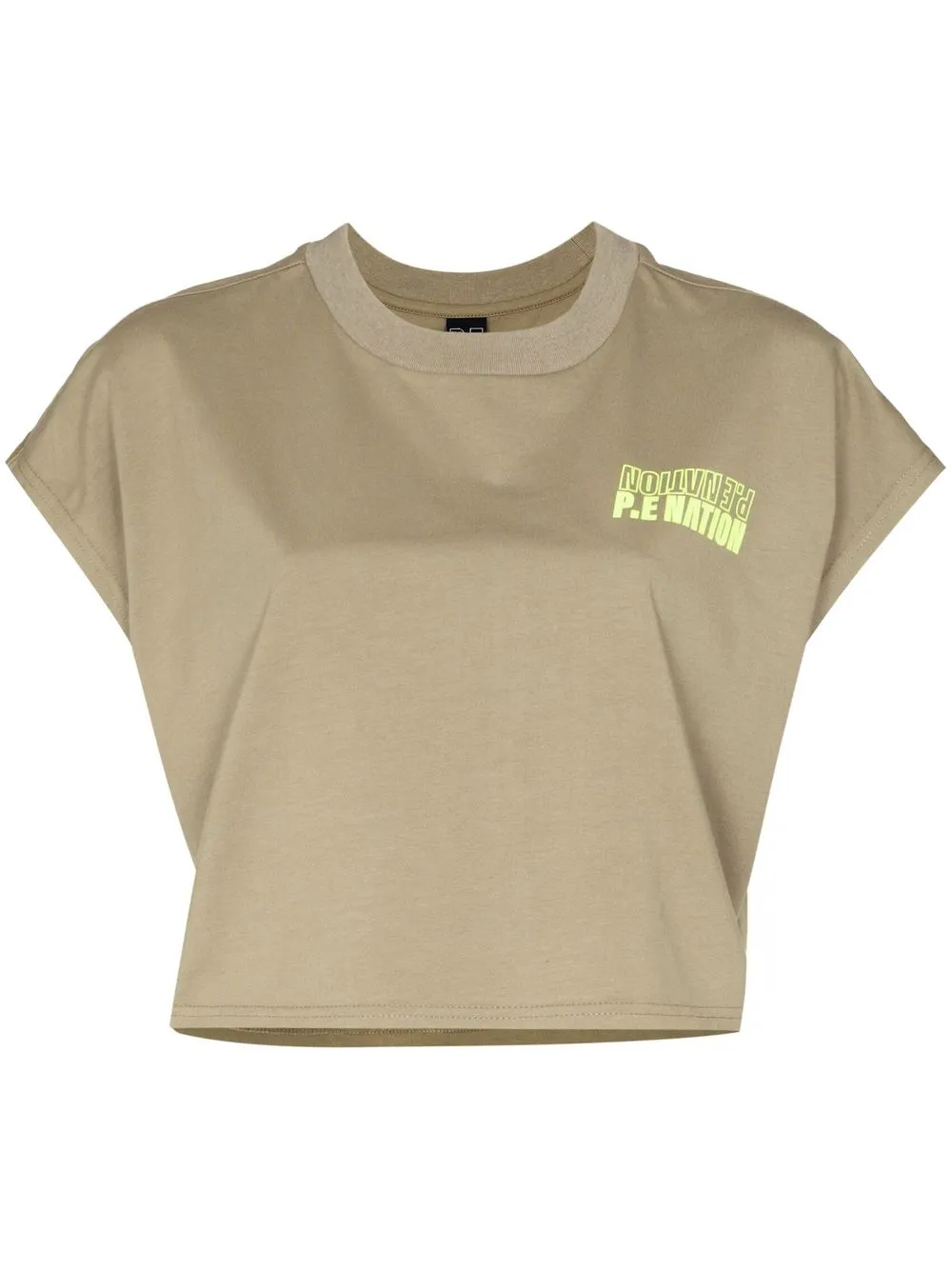 

P.E Nation Direction logo-print crop top - Green