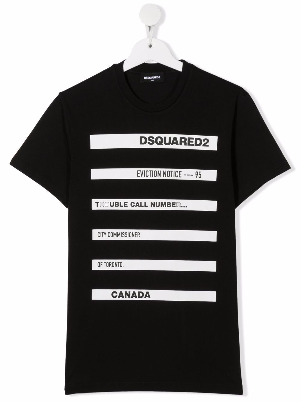 

Dsquared2 Kids playera con logo estampado - Negro