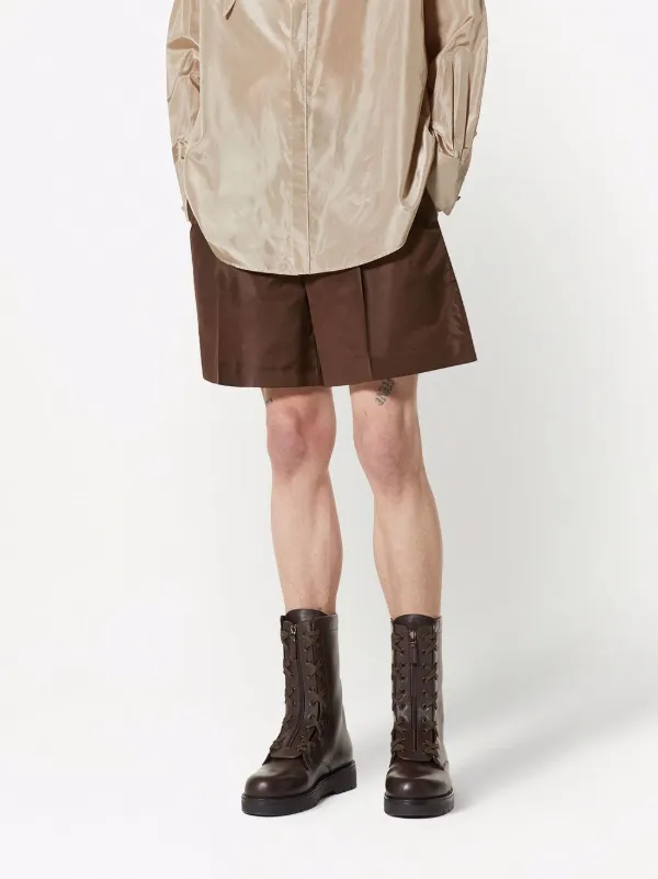 Valentino Garavani pressed-crease Tailored Shorts | Brown