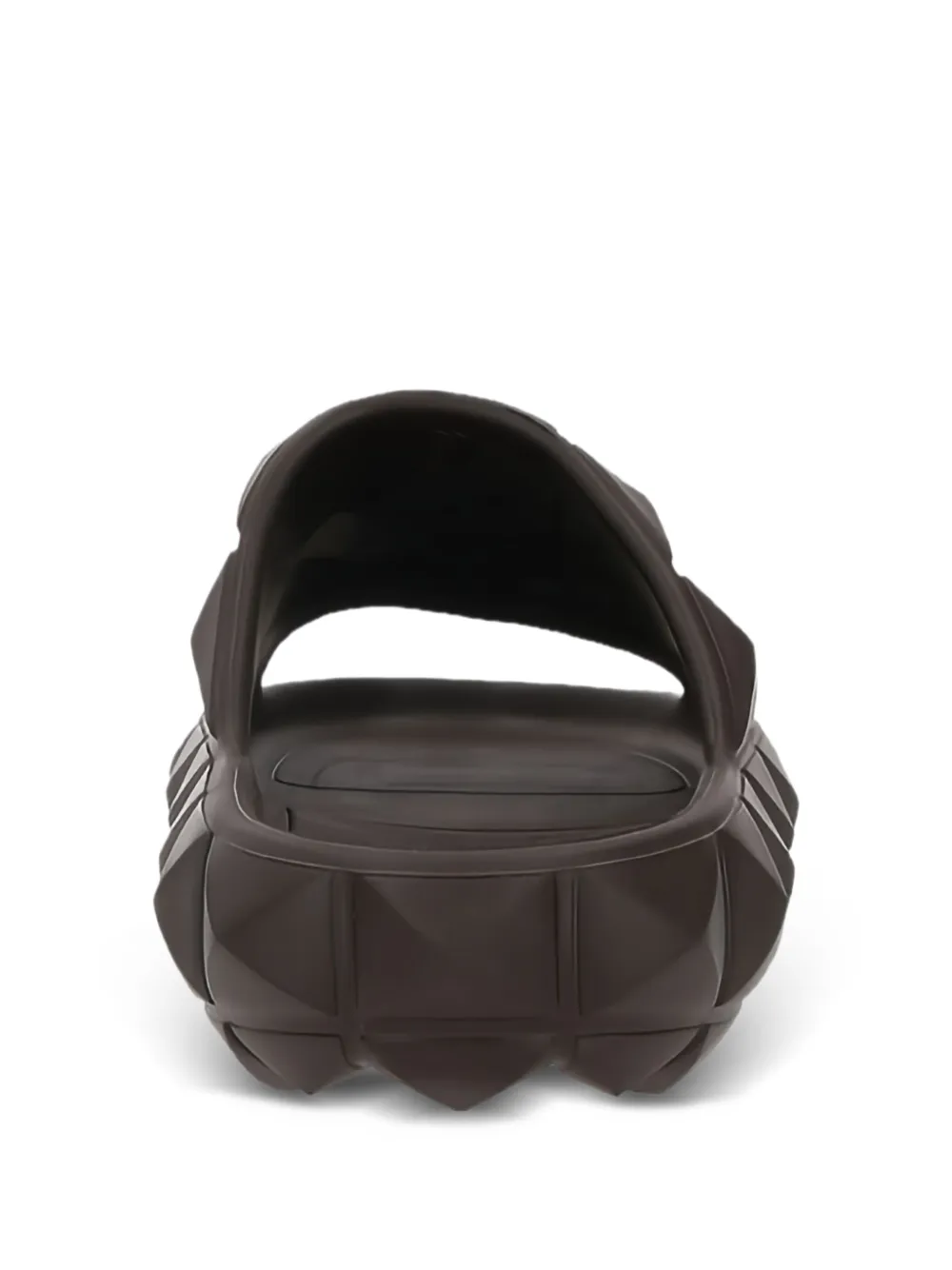  Valentino Garavani Roman Stud Flat Slides - Brown 