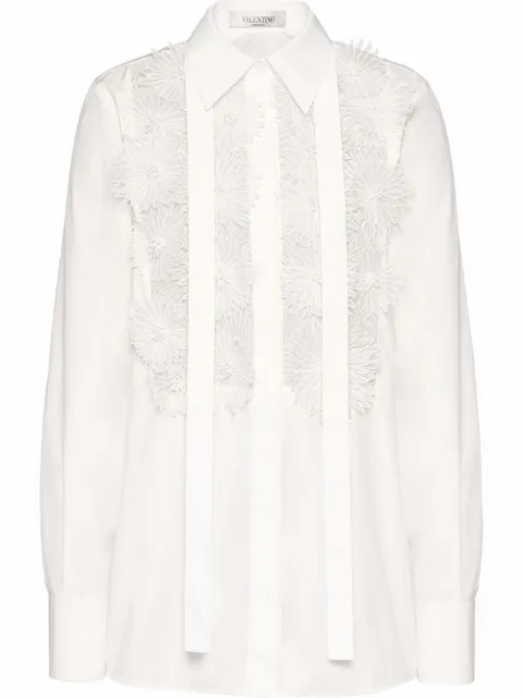 Valentino Garavani appliqué-detail long-sleeve shirt
