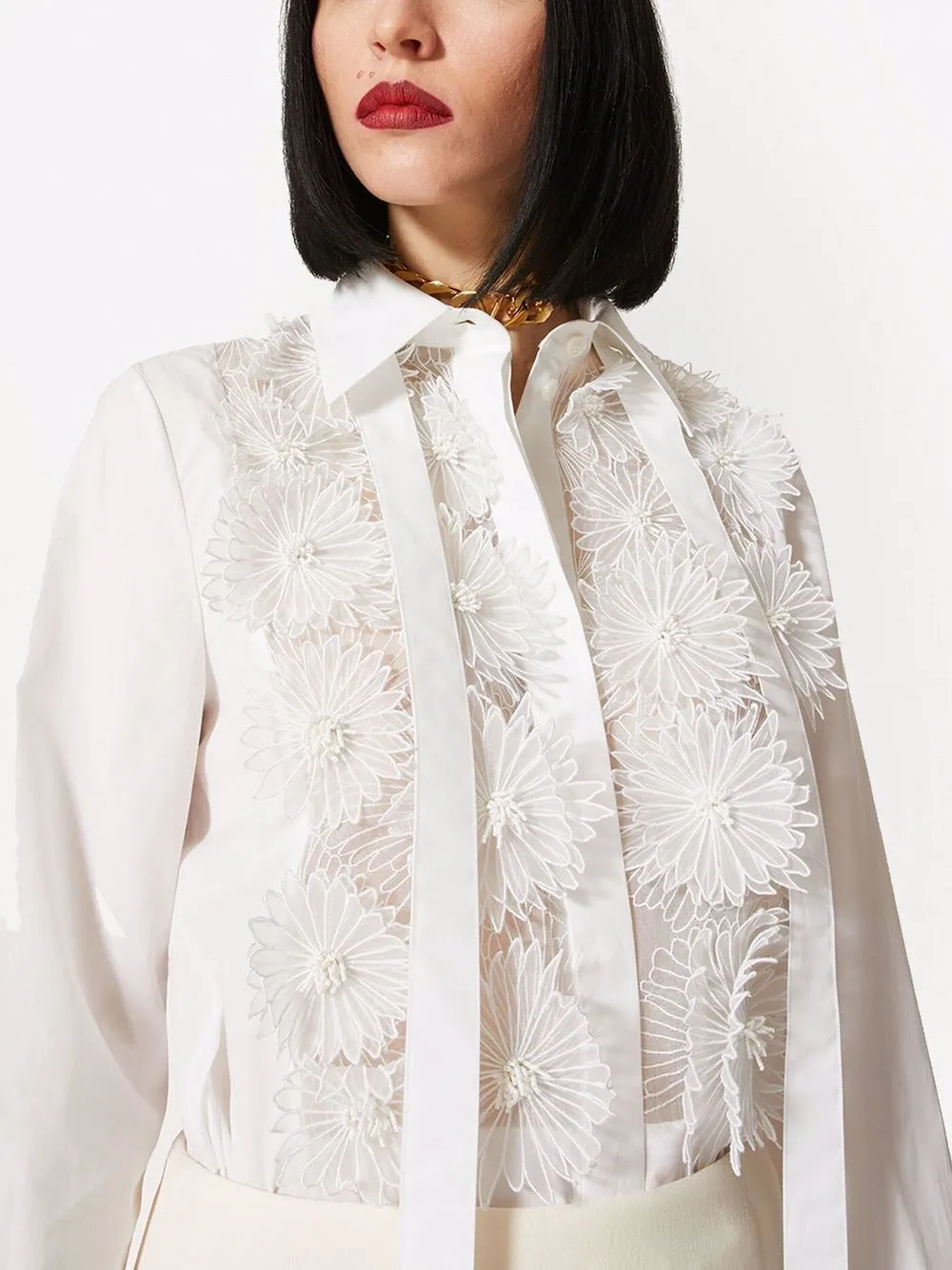 Valentino Garavani appliqué-detail long-sleeve shirt | Image 5