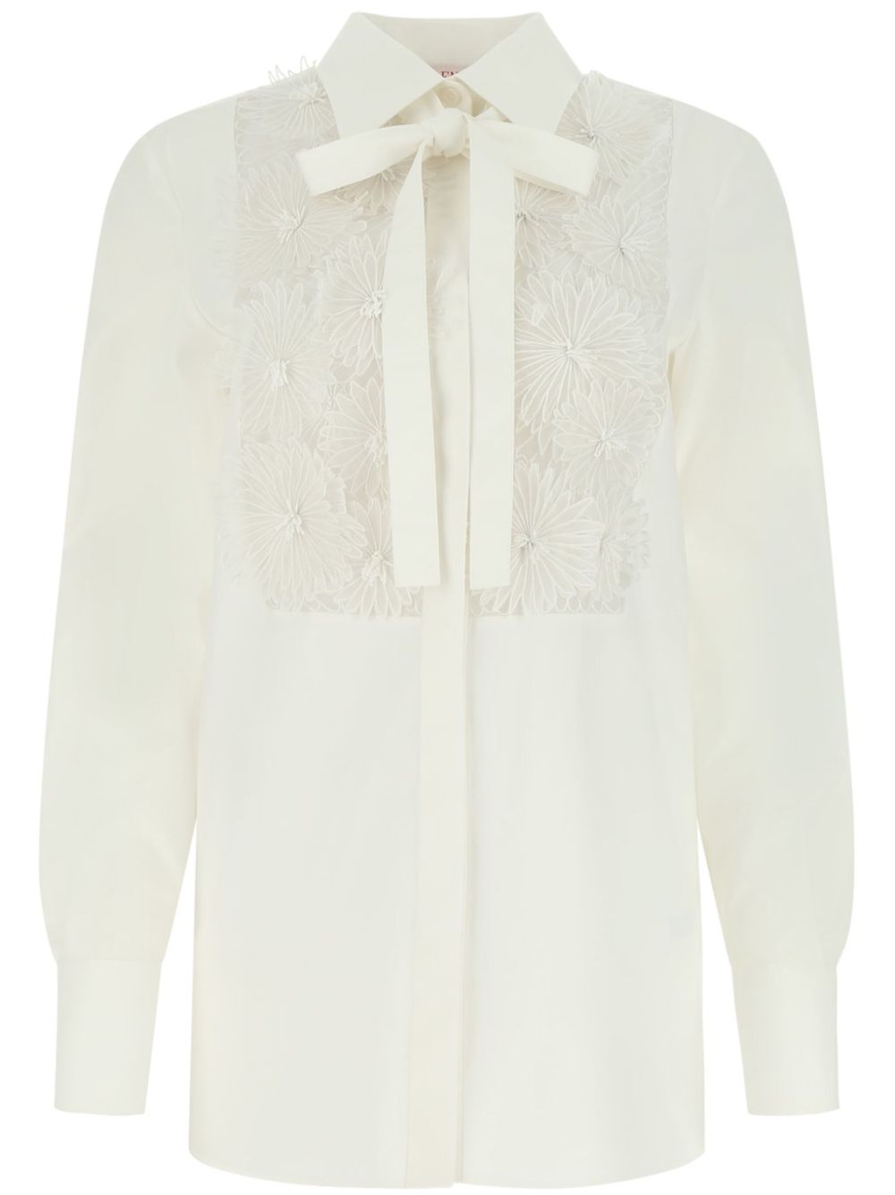 Valentino Garavani appliqué-detail long-sleeve shirt - White