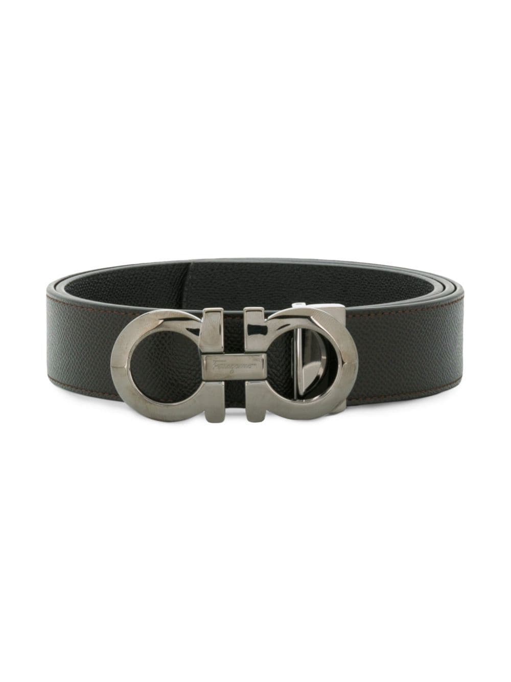 Ferragamo Gancini-buckle Belt In Brown