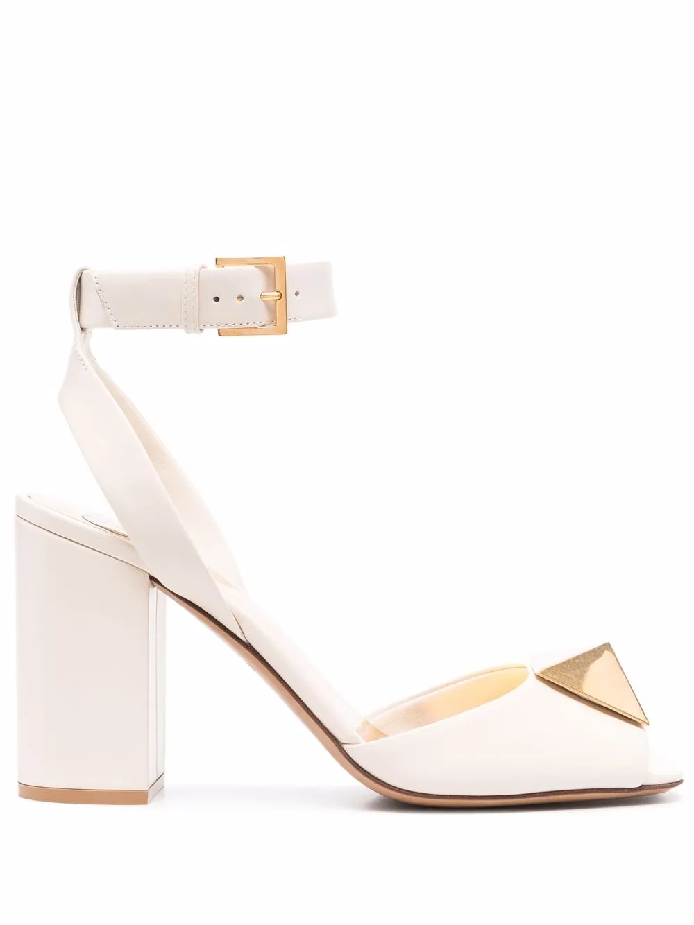 

Valentino Garavani One Stud ankle-strap sandals - Neutrals