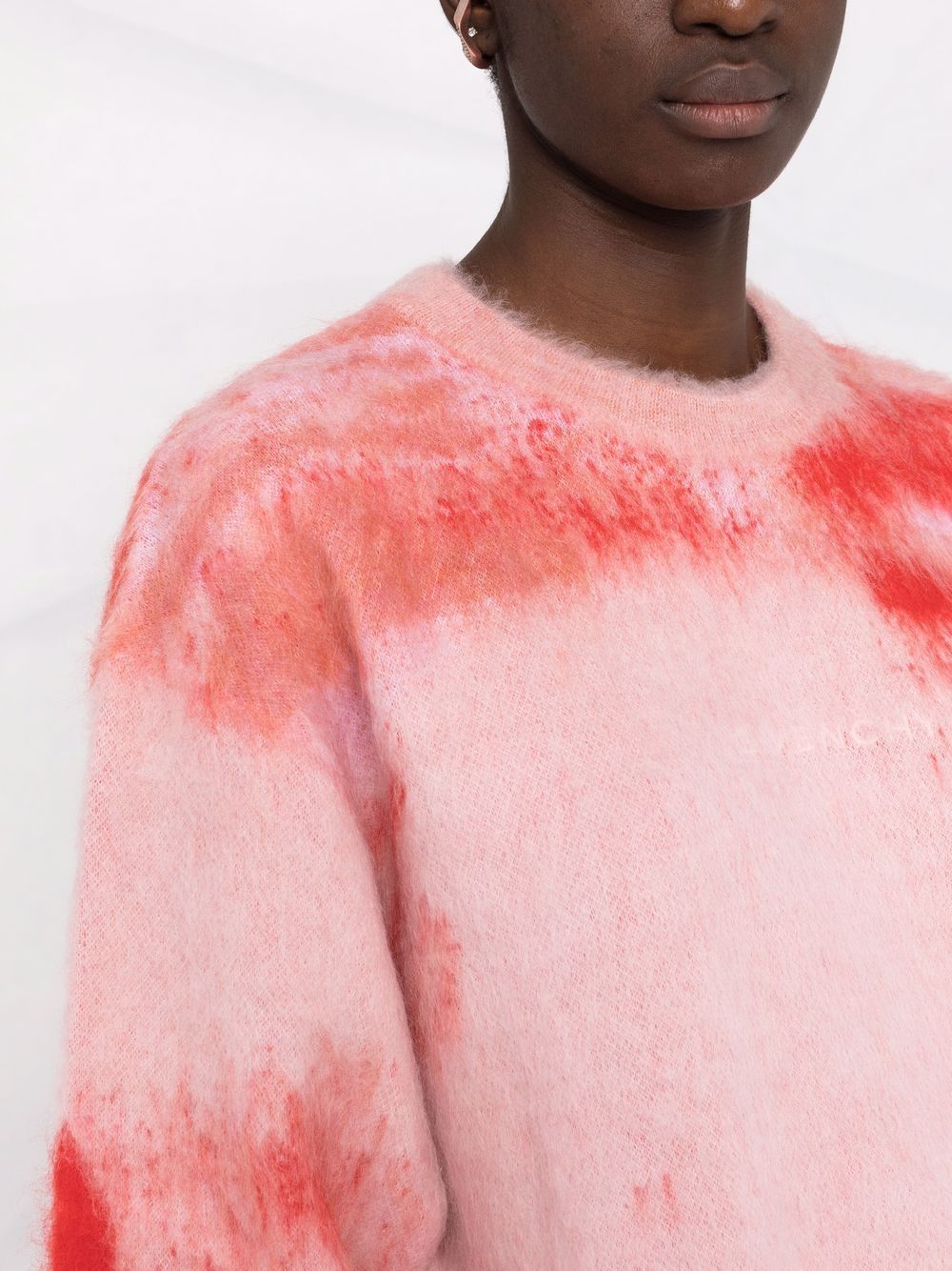 фото Givenchy платье-свитер с абстрактным принтом