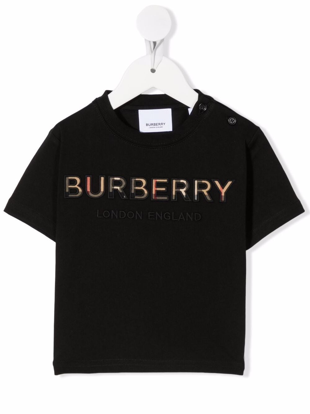 фото Burberry kids футболка с вышитым логотипом