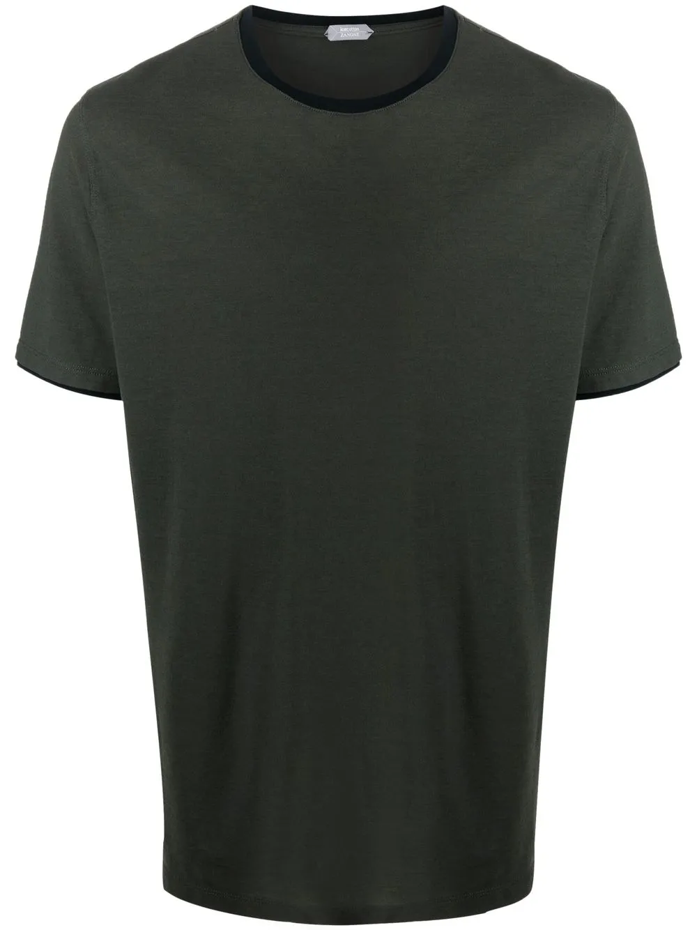 

Zanone contrast-trim cotton T-shirt - Grey