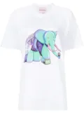 Natasha Zinko Visionz elephant print T-shirt - White