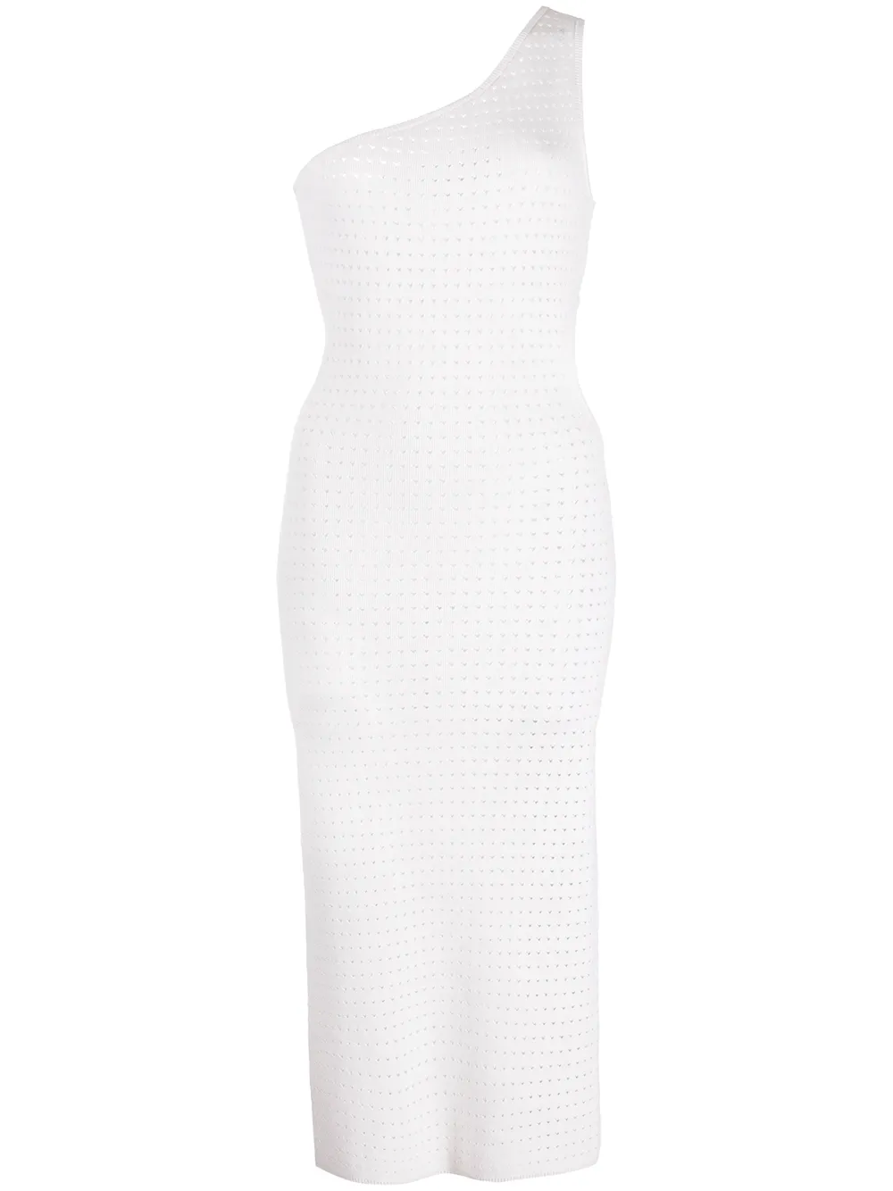 

Victor Glemaud cut-out detail one-shoulder dress - White