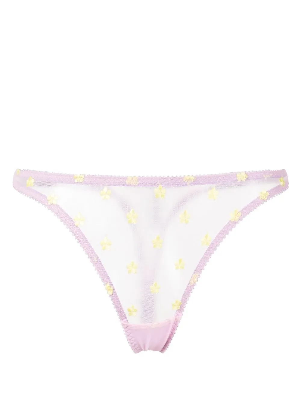 

Dora Larsen floral embroidered thong - Purple