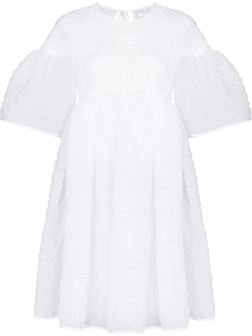 

Cecilie Bahnsen vestido acampanado Cecilie de corte imperio - Blanco