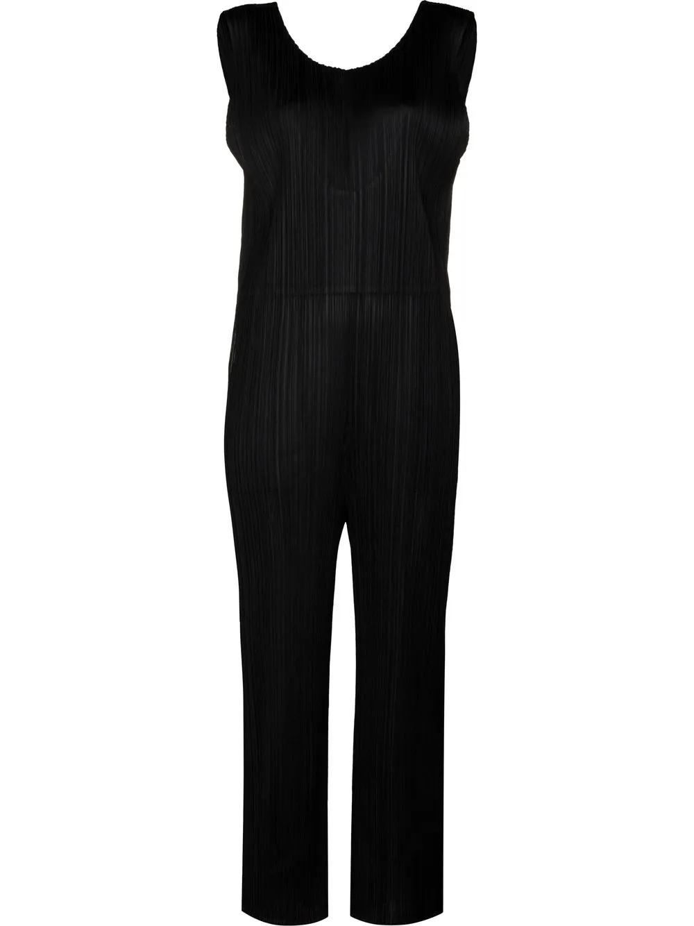 

Pleats Please Issey Miyake jumpsuit plisado sin mangas - Negro