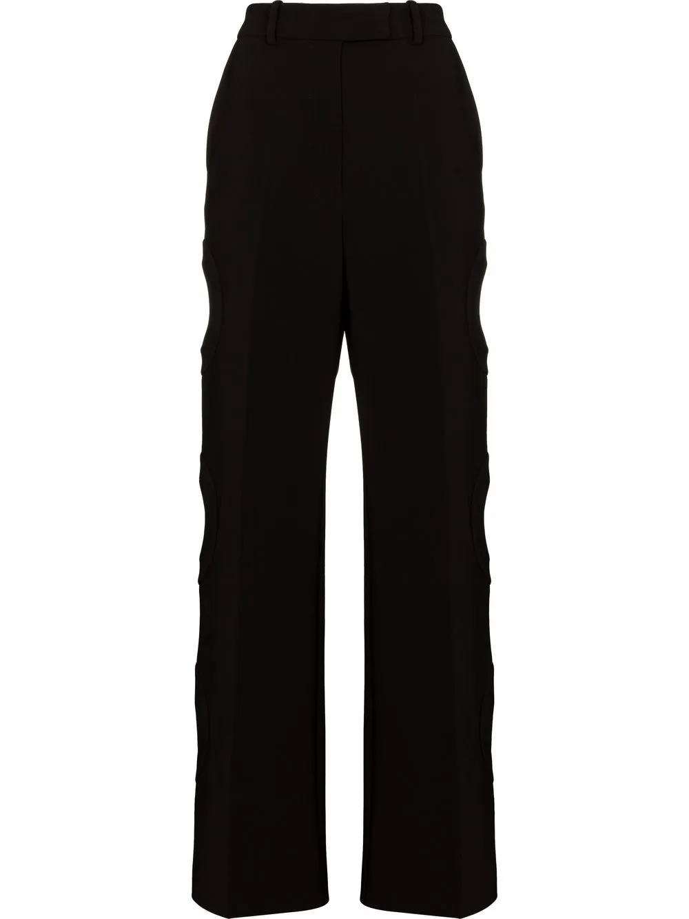 circle cut-out trousers