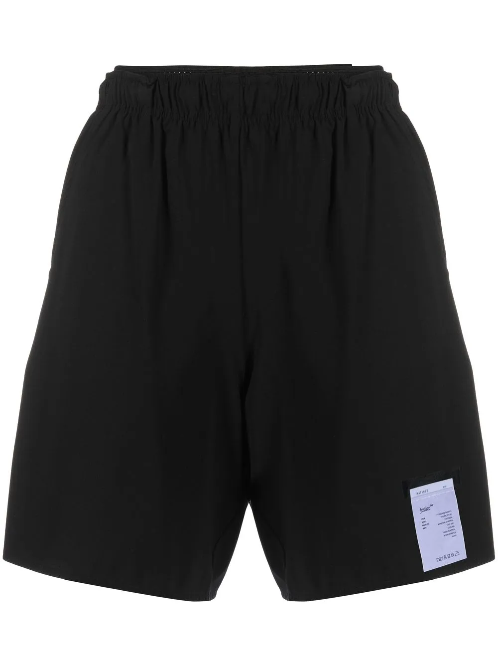 

Satisfy Justice logo-patch running shorts - Black