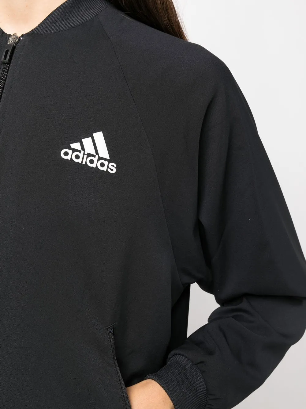 Adidas Originals Logoprint Track Jacket In Black ModeSens