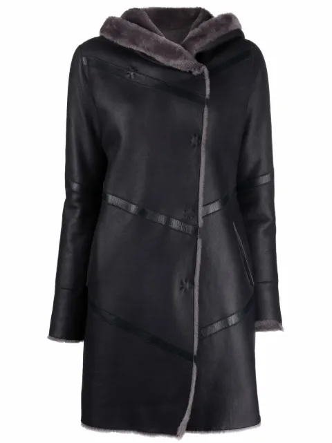 Liska shearling-lined leather coat