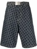 Lanvin geometric-print bermuda shorts - Blue