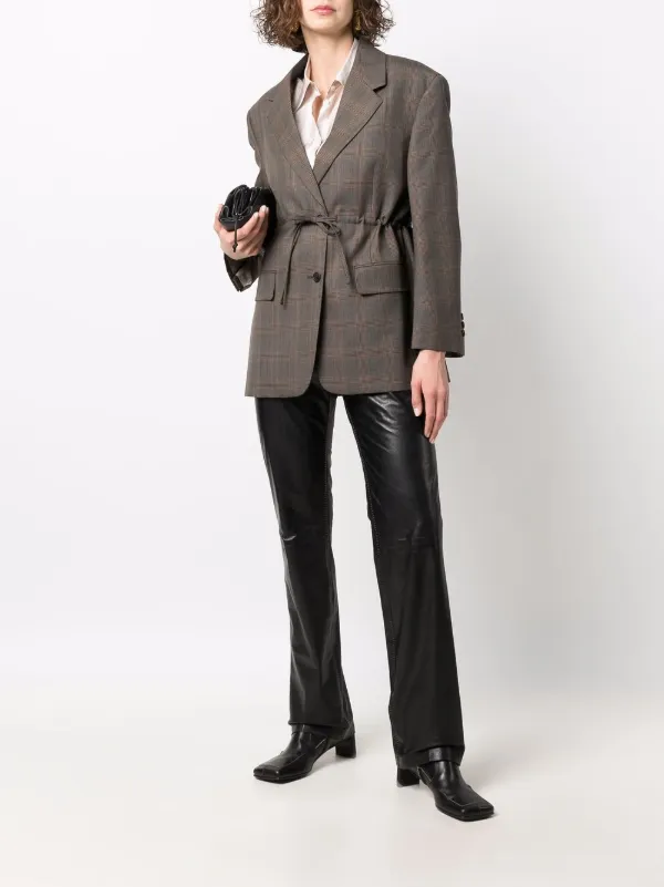 Prada チェック ジャケット | ブラウン | FARFETCH JP