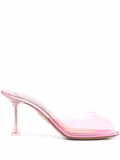 Shop Aquazzura Carrie transparent mules 