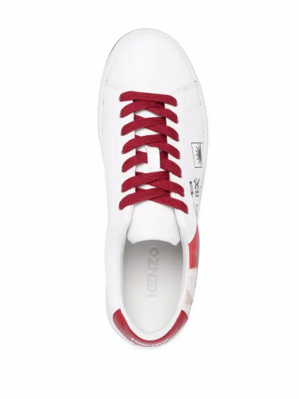Kenzo Kourt logo-print Sneakers | White | FARFETCH ZA