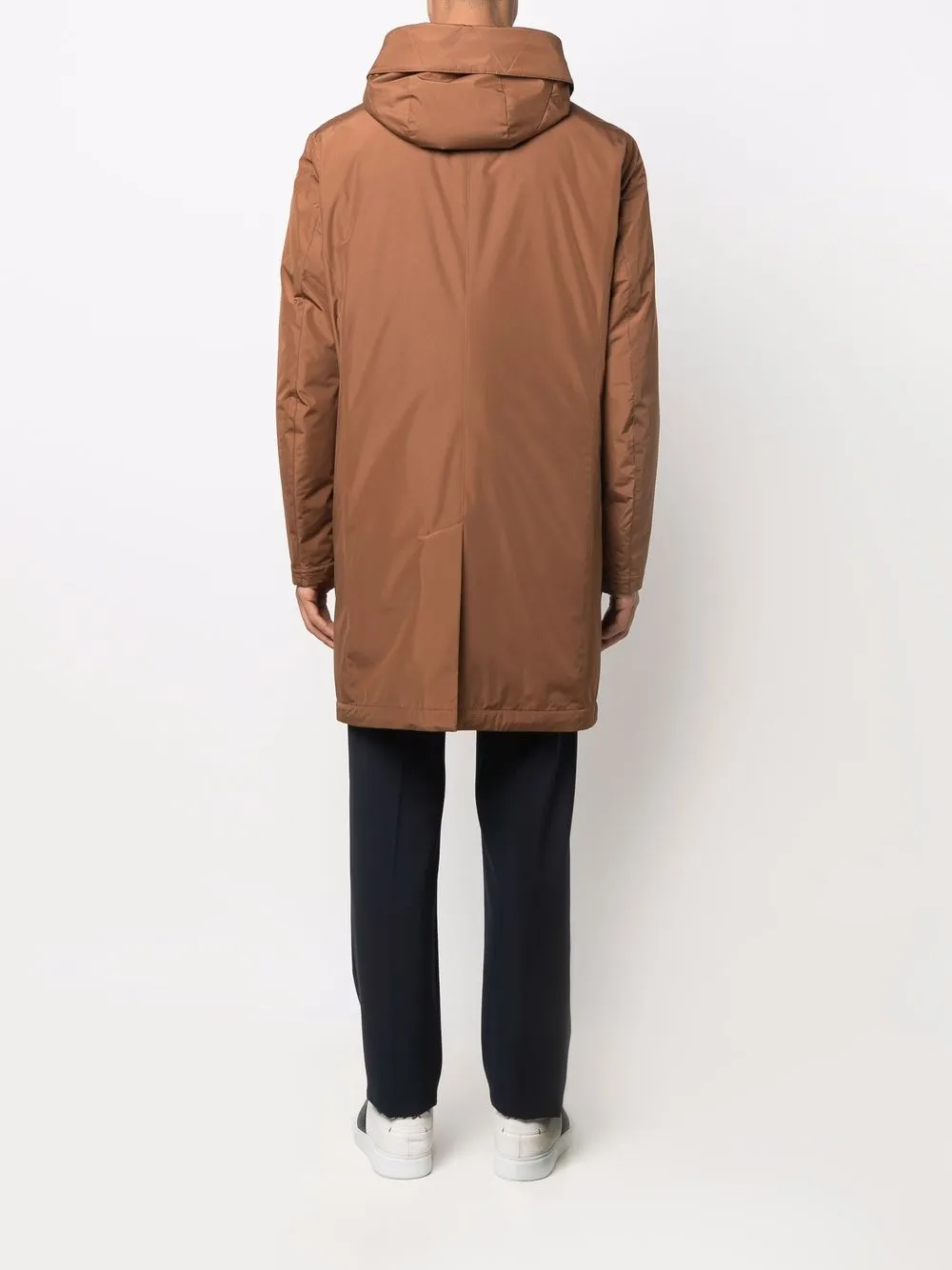 Canali Hooded Down Raincoat Farfetch