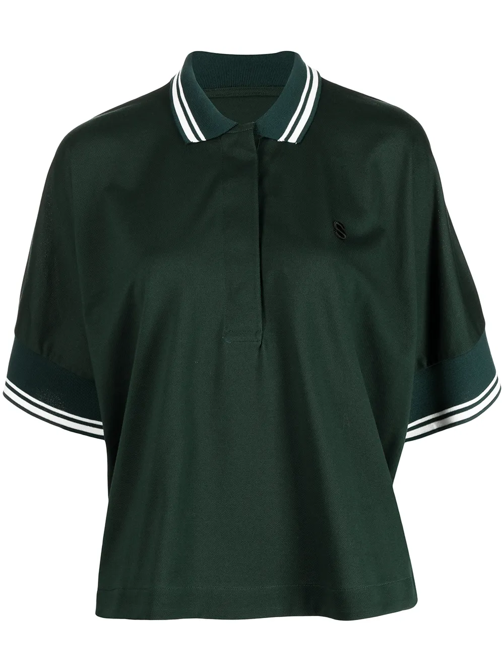 sacai рубашка поло асимметричного кроя