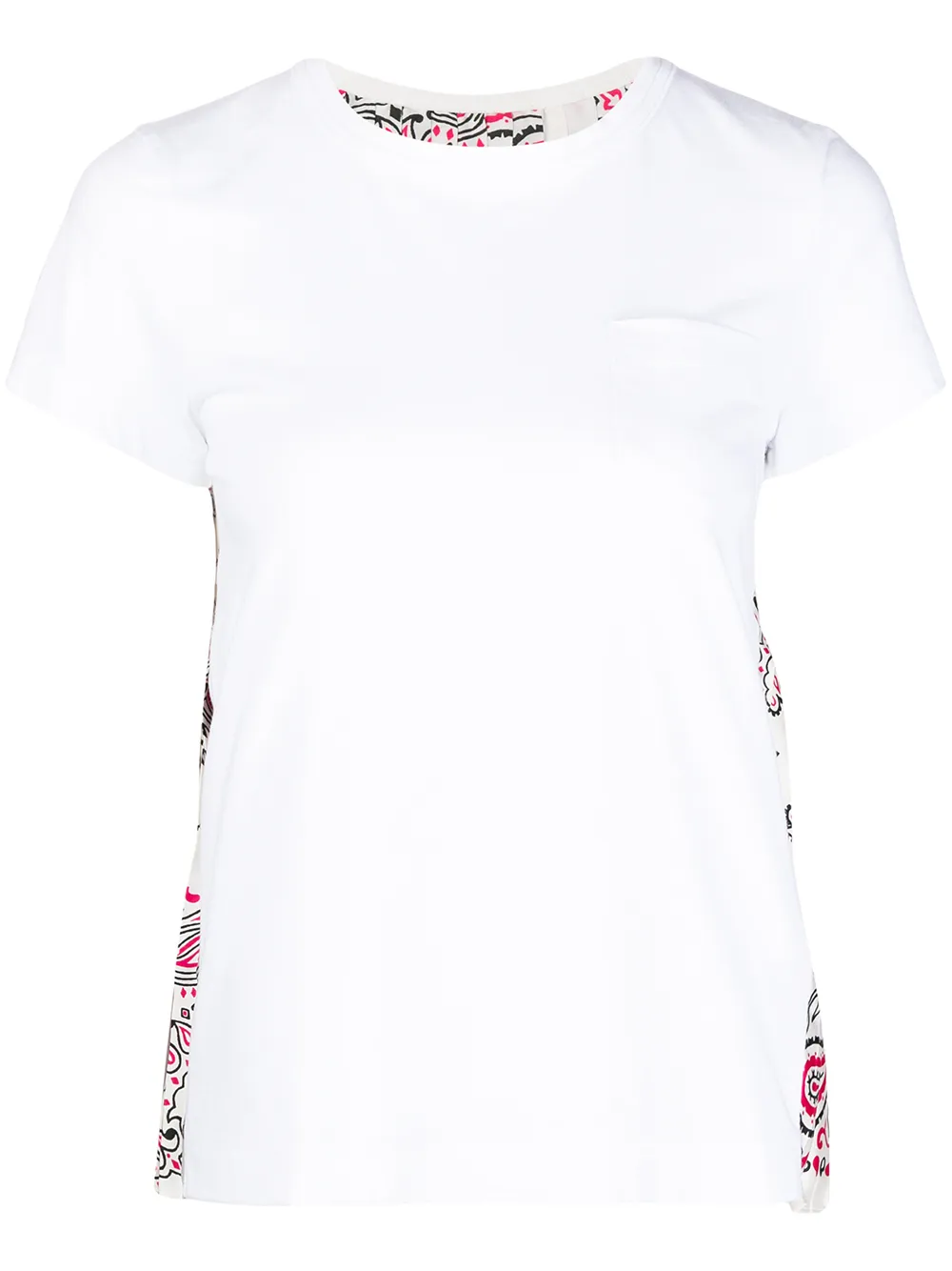 sacai футболка в технике пэчворк