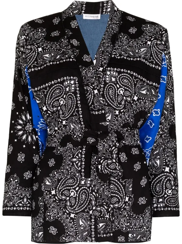 Arizona Love bandana-print Belted Denim 