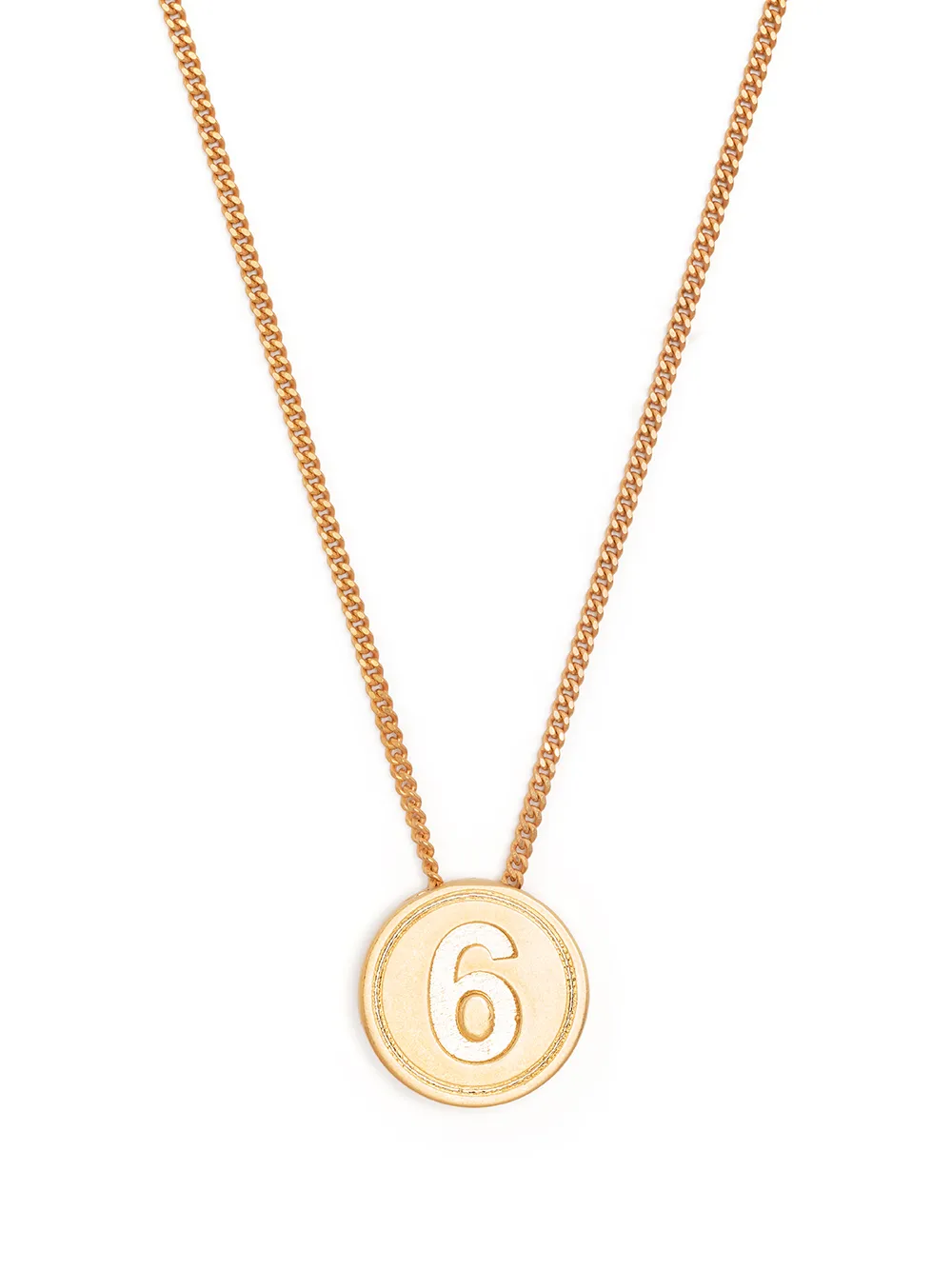 

MM6 Maison Margiela collar con logo en relieve - Dorado