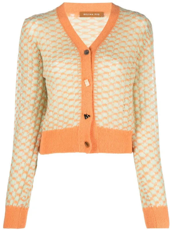 Rejina Pyo open-knit Striped Cardigan 