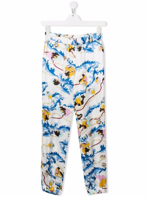 PUCCI Junior pantalon droit à imprimé graphique 