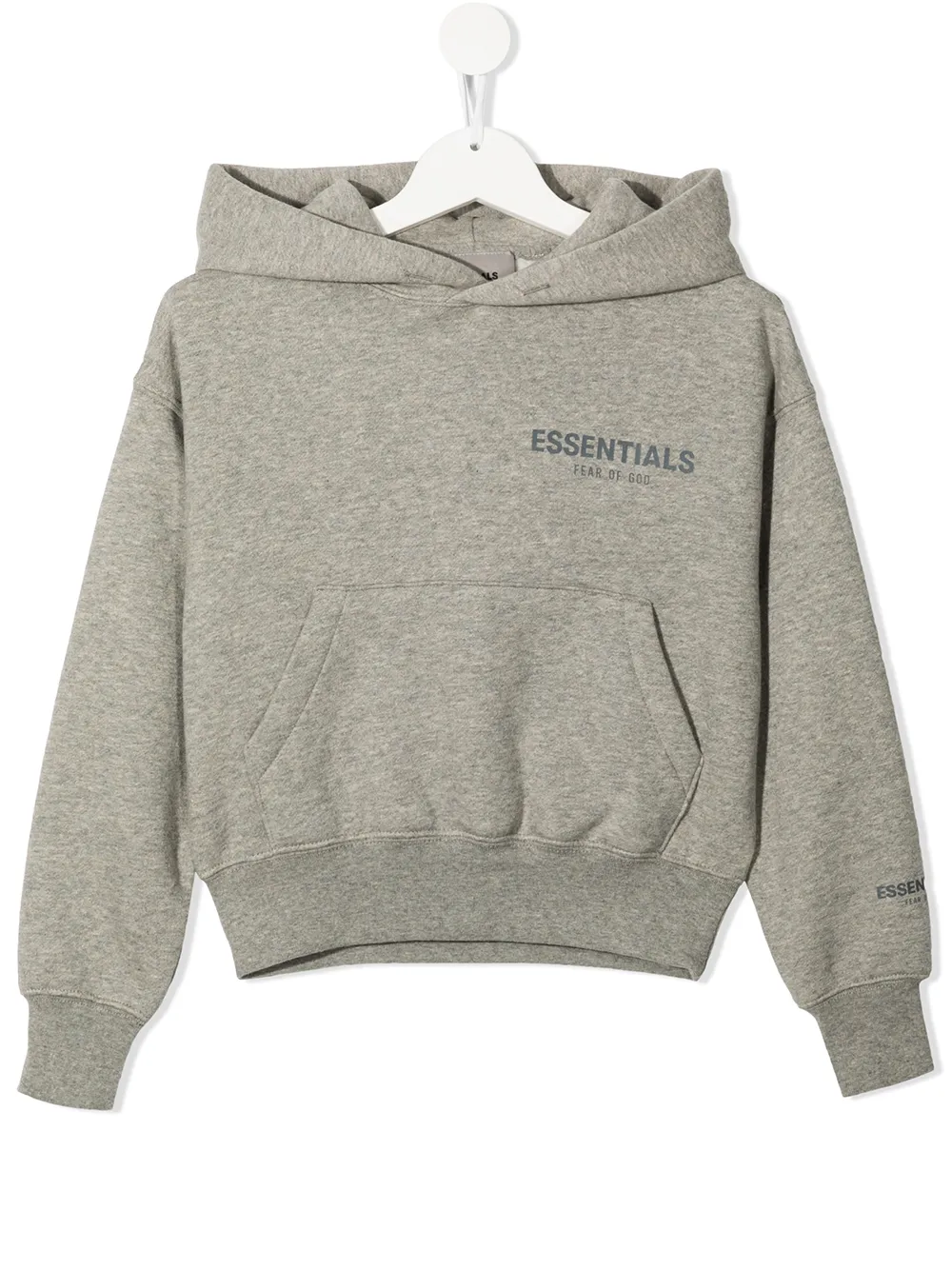 

FEAR OF GOD ESSENTIALS KIDS logo-print hoodie - Grey