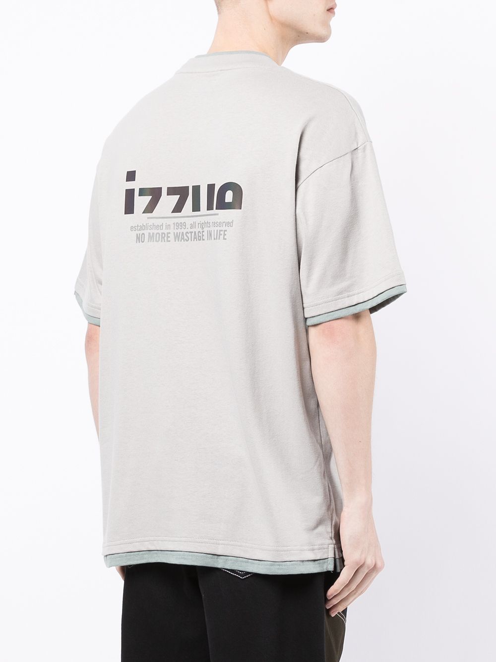 фото Izzue футболка с многослойным эффектом и логотипом