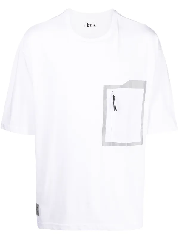 Shop izzue zip chest pocket T-shirt 