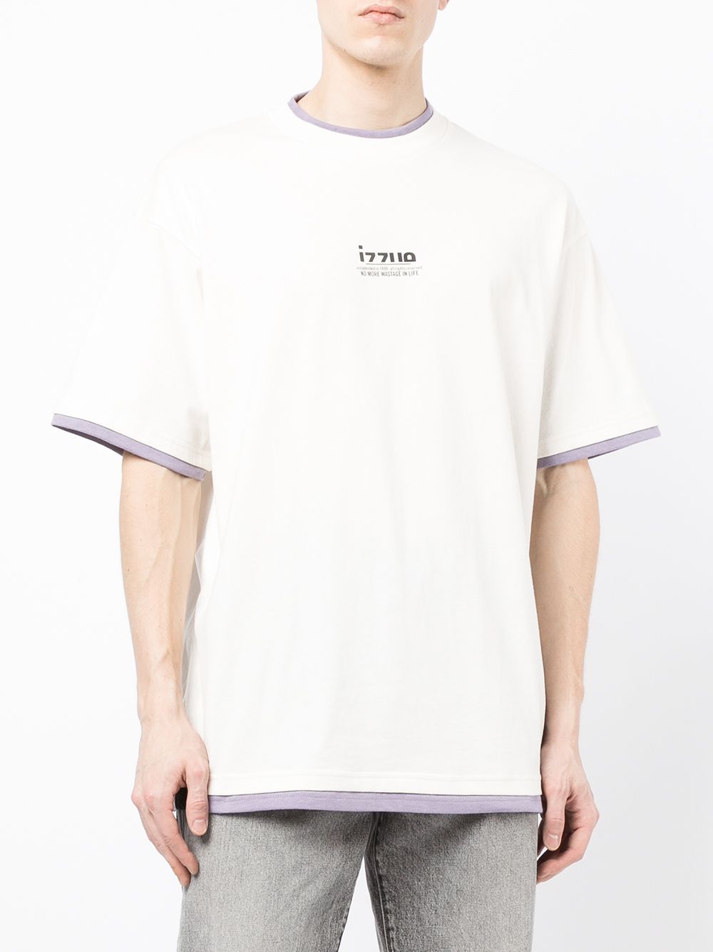 Izzue layered-effect logo-print T-shirt - Farfetch